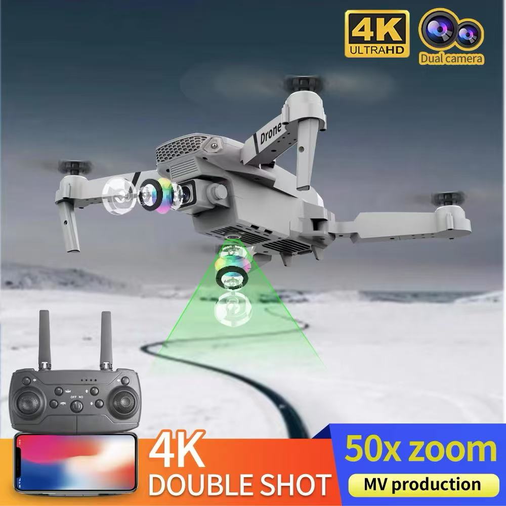 Dron profesional E88 4k gran a - Drone Racing Camera reseña y precio