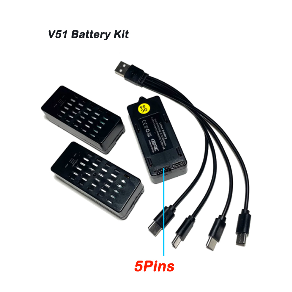 3 Baterías 4D-V51 de 3.7V 1300 - Drone Racing Charger reseña y precio