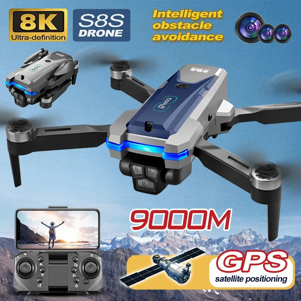 Dron plegable S8S con GPS, 5G, - Drone Racing Camera reseña y precio